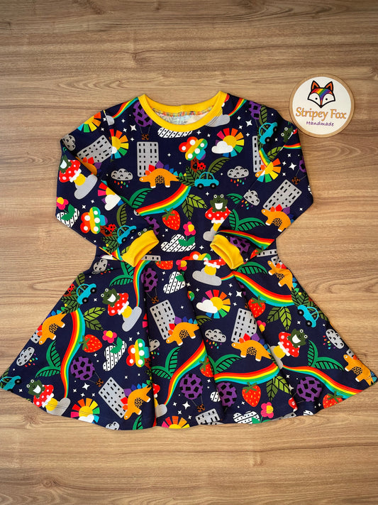 fox skater dress Fox Print Skater Dress: Sleeveless Summer Dress