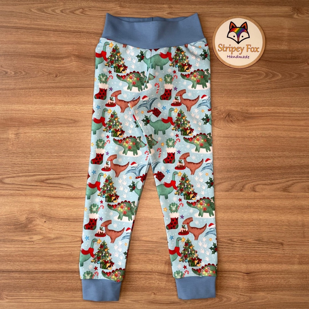 Christmas Dinos Exclusive Cotton Jersey/French Terry