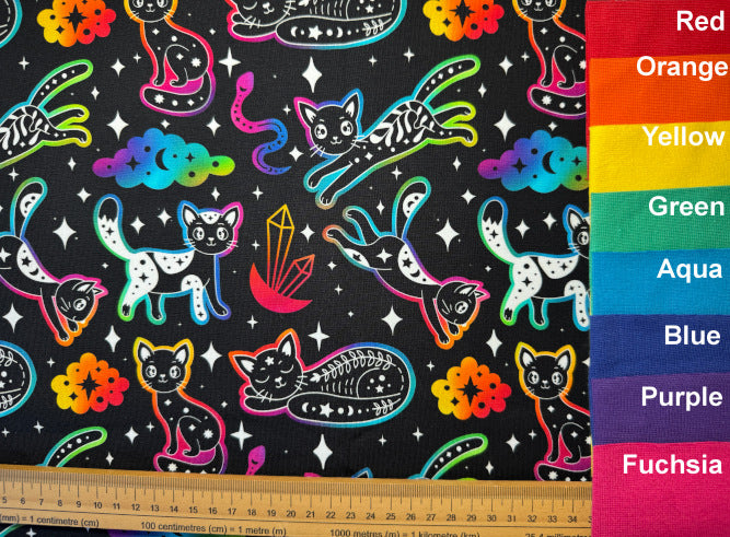 Cosmic Kitties Cotton Jersey