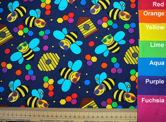 Honey Bees Cotton Jersey