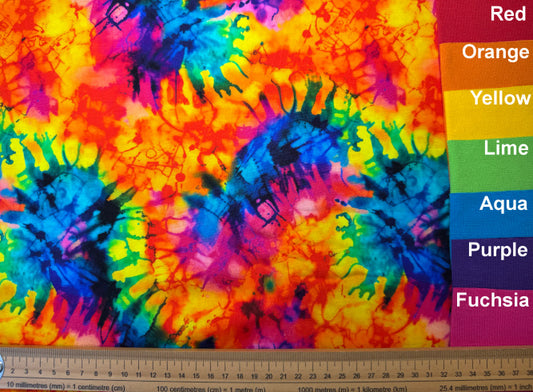 Neon Tie Dye Cotton Jersey