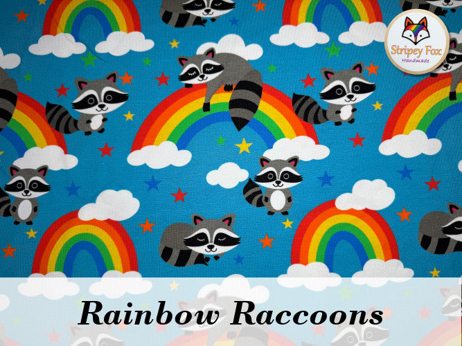 Rainbow Raccoons Cotton Jersey