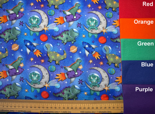 Space Dinos Exclusive Cotton Jersey