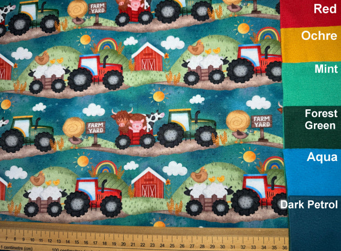 Tractor Rides Exclusive Cotton Jersey