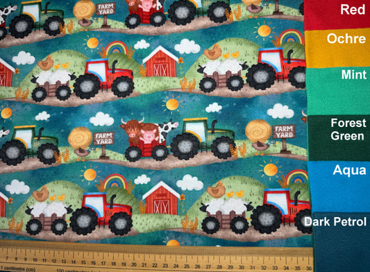 Tractor Rides Exclusive Cotton Jersey