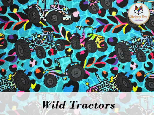 Wild Tractors Cotton Jersey